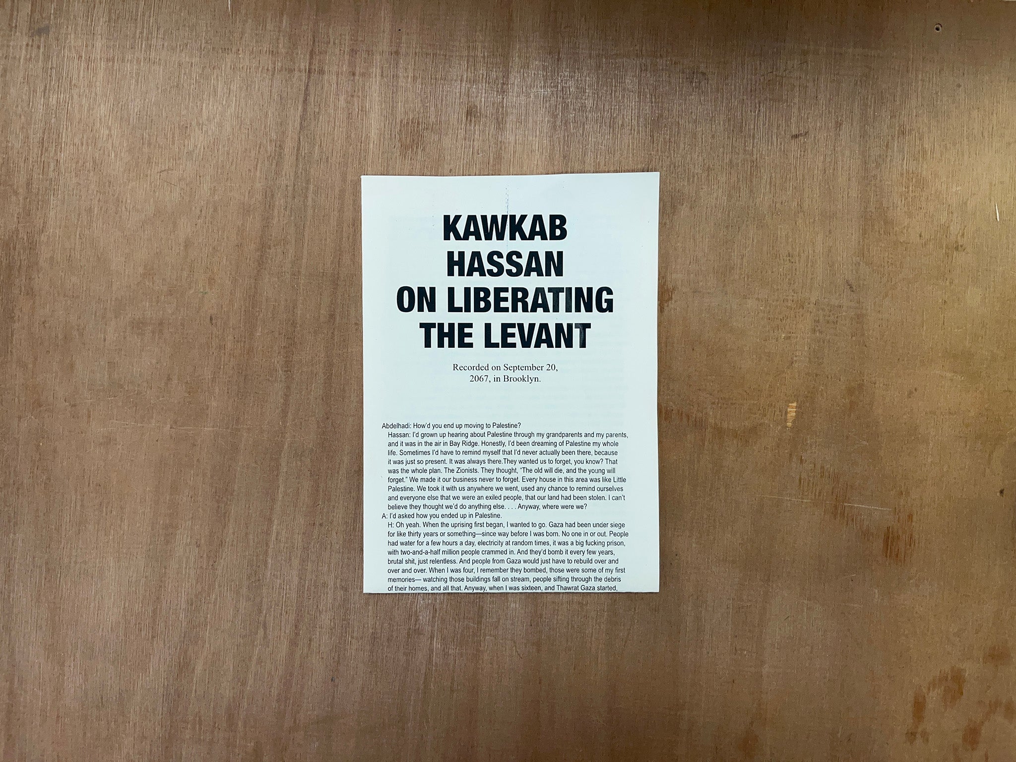 KAWKAB HASSAN ON LIBERATING THE LEVANT by M. E. O’Brien & Eman Abdelhadi