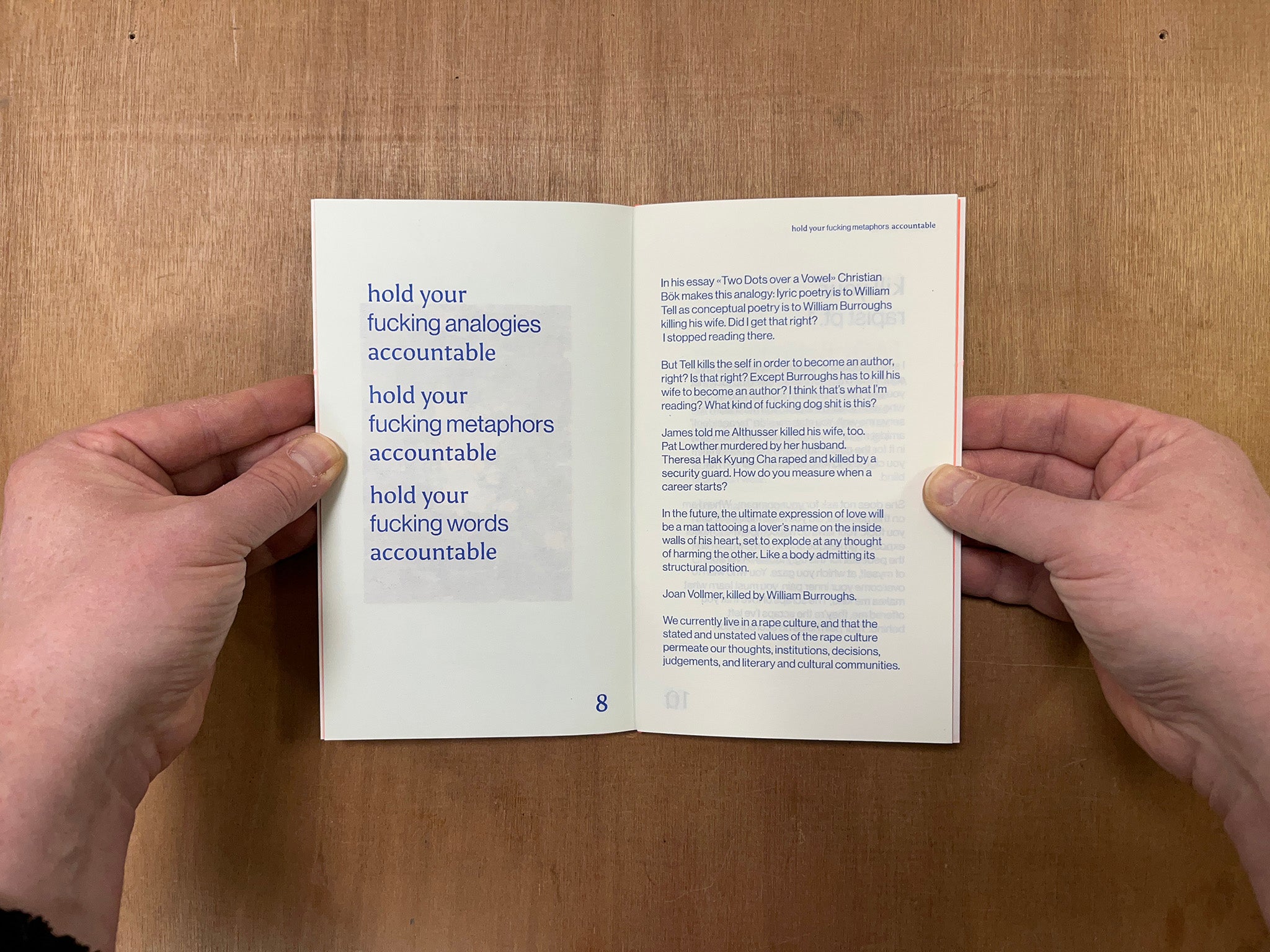 HOLD YOUR METAPHORS ACCOUNTABLE by Ab Purcell