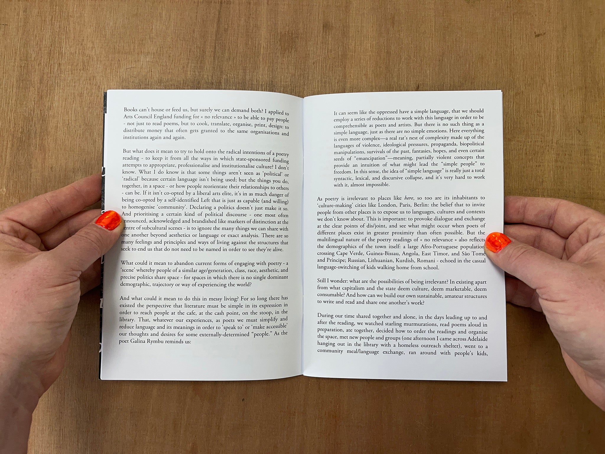 NO RELEVANCE: A NIGHT OF READINGS IN GREAT YARMOUTH by Lotte L.S. (Ed.)
