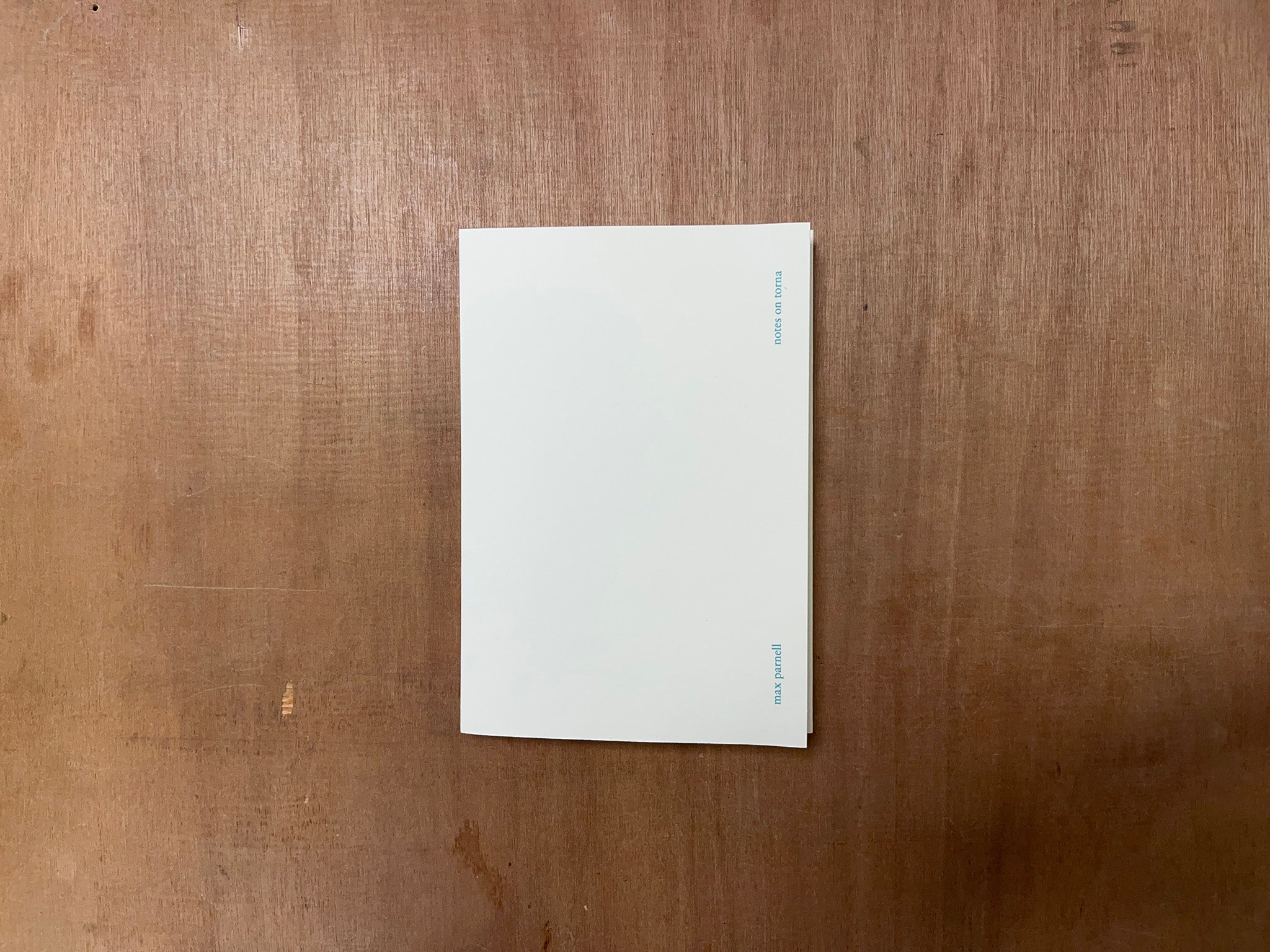 NOTES ON TORNA by Max Parnell