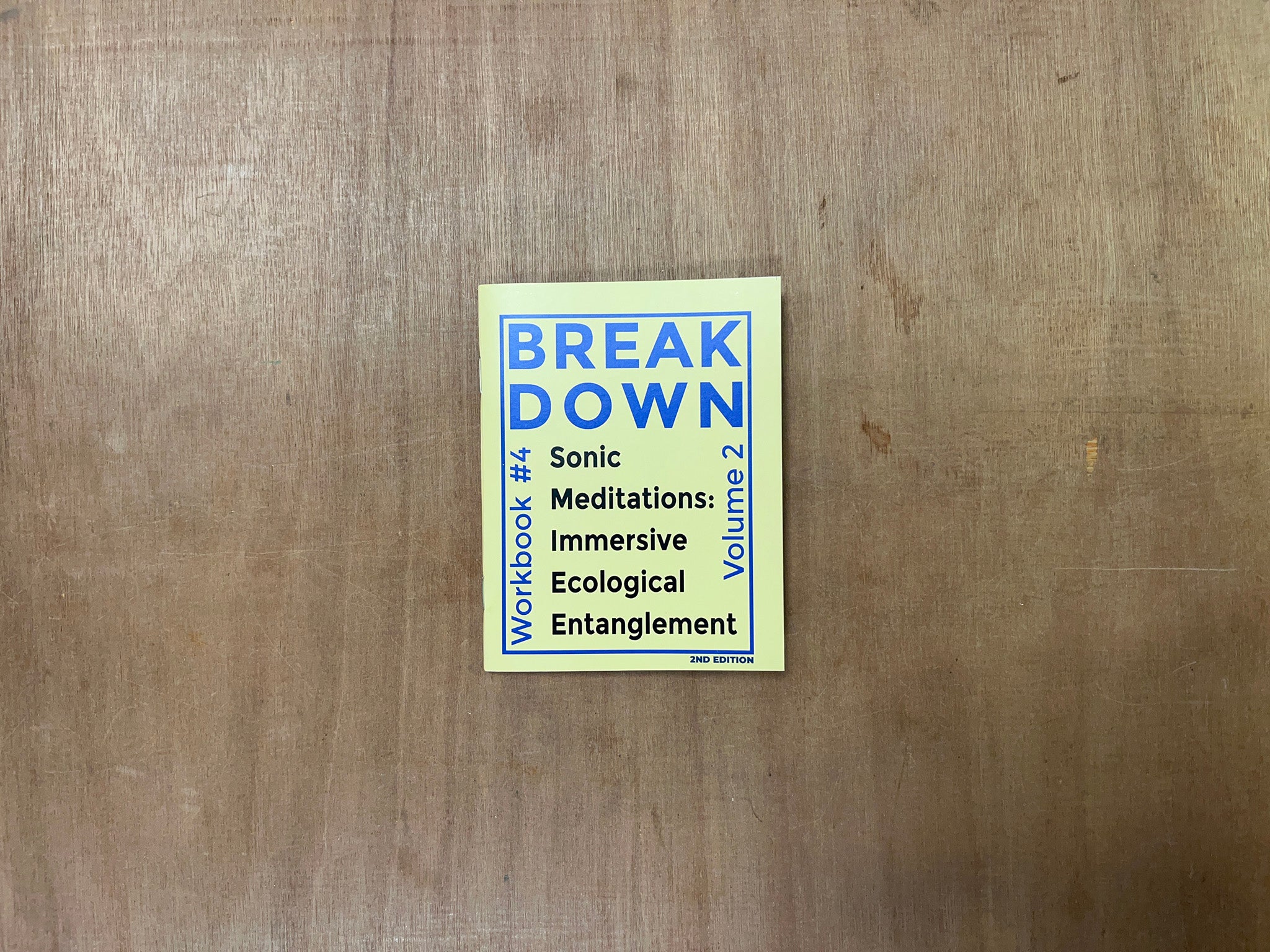 BREAK DOWN WORKBOOK #4—SONIC MEDITATIONS: IMMERSIVE ECOLOGICAL ENTANGLEMENT, VOL. 2