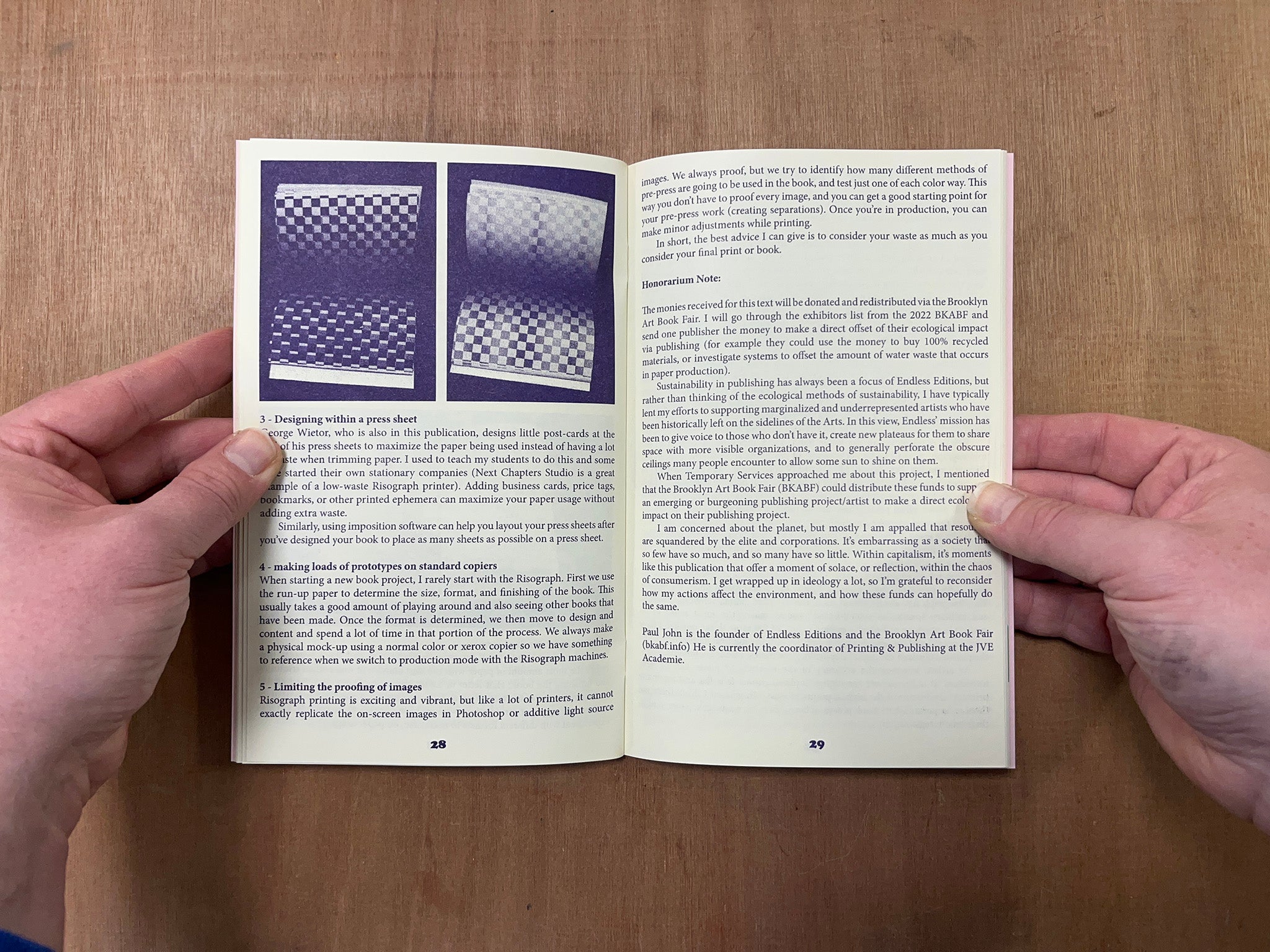ARTIST PUBLISHERS REFLECT ON BOOK WASTE