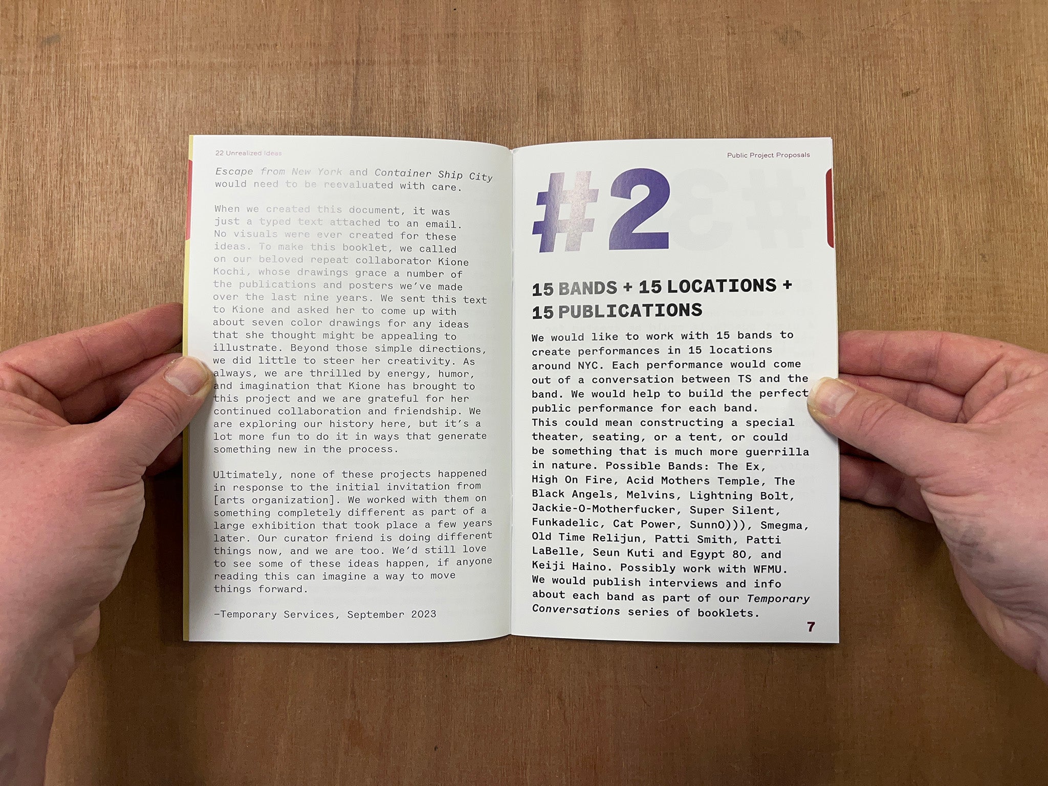22 UNREALIZED PUBLIC PROJECT PROPOSALS