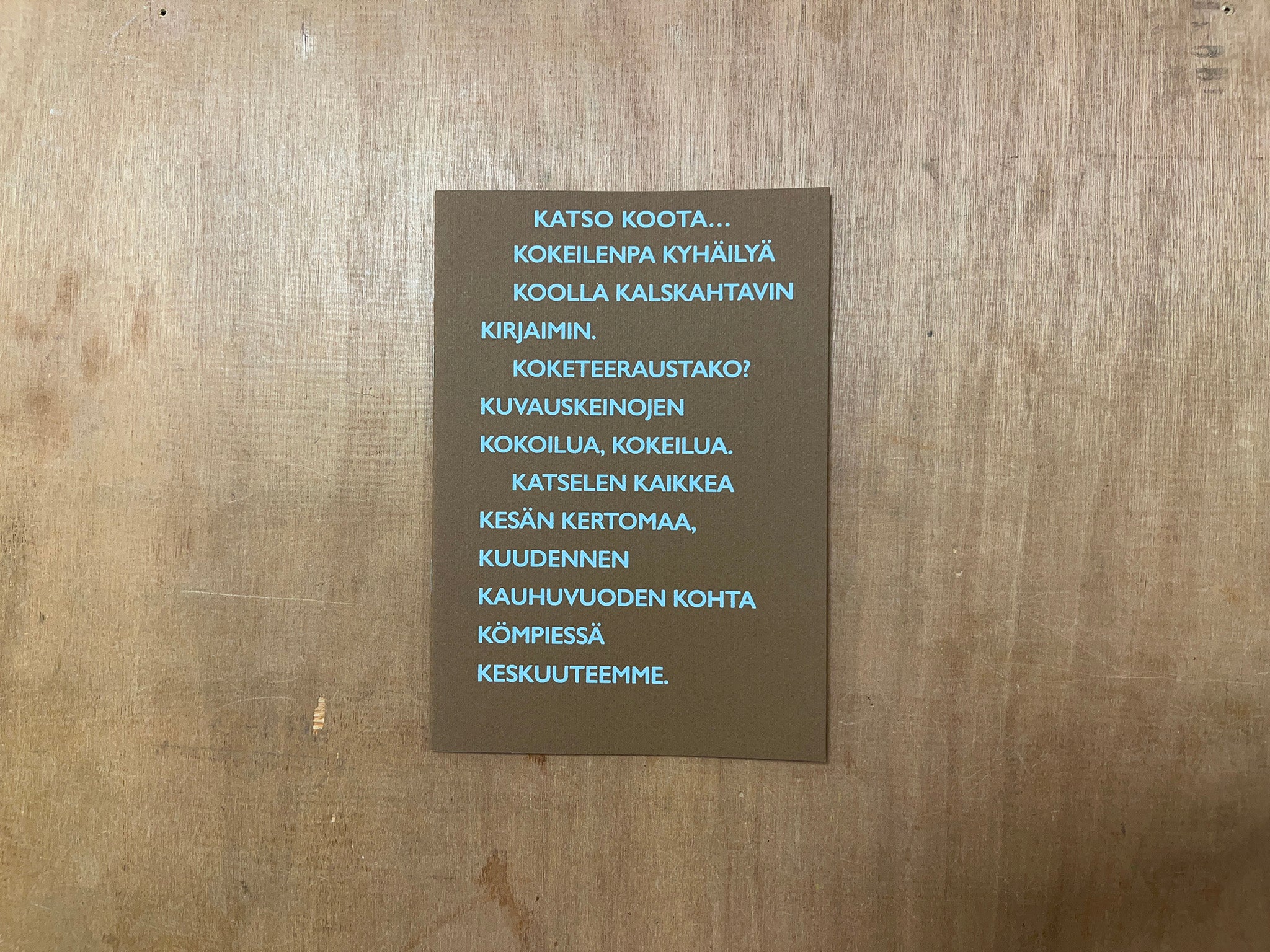 LOOK AT K by Olavi Laiho