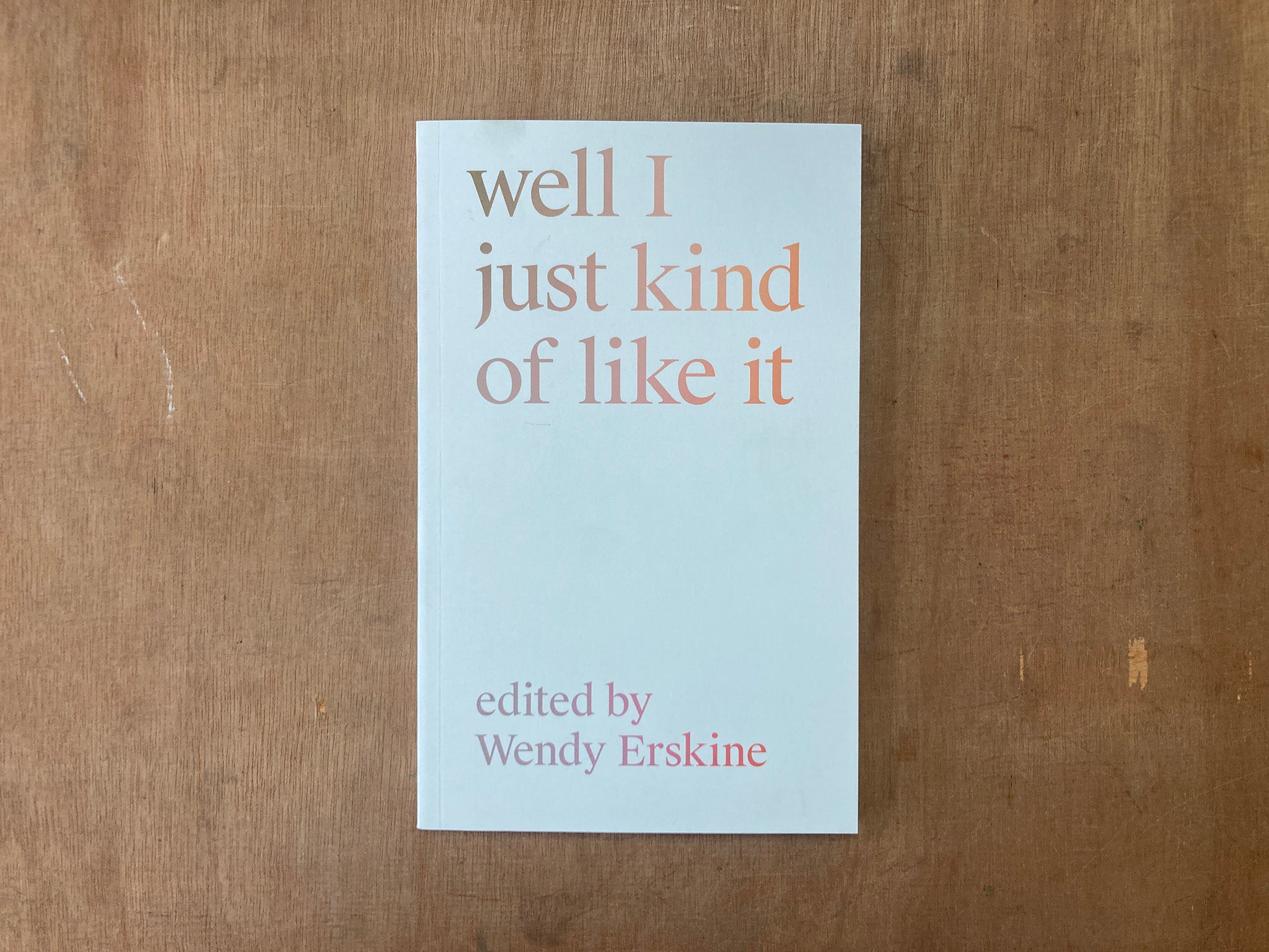 WELL I JUST KIND OF LIKE IT edited by Wendy Erskine