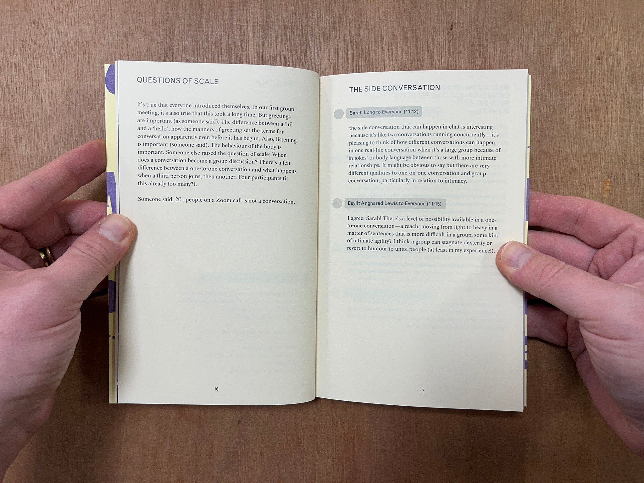 WORK ON CONVERSATION... by Kate Briggs & Laura Haynes