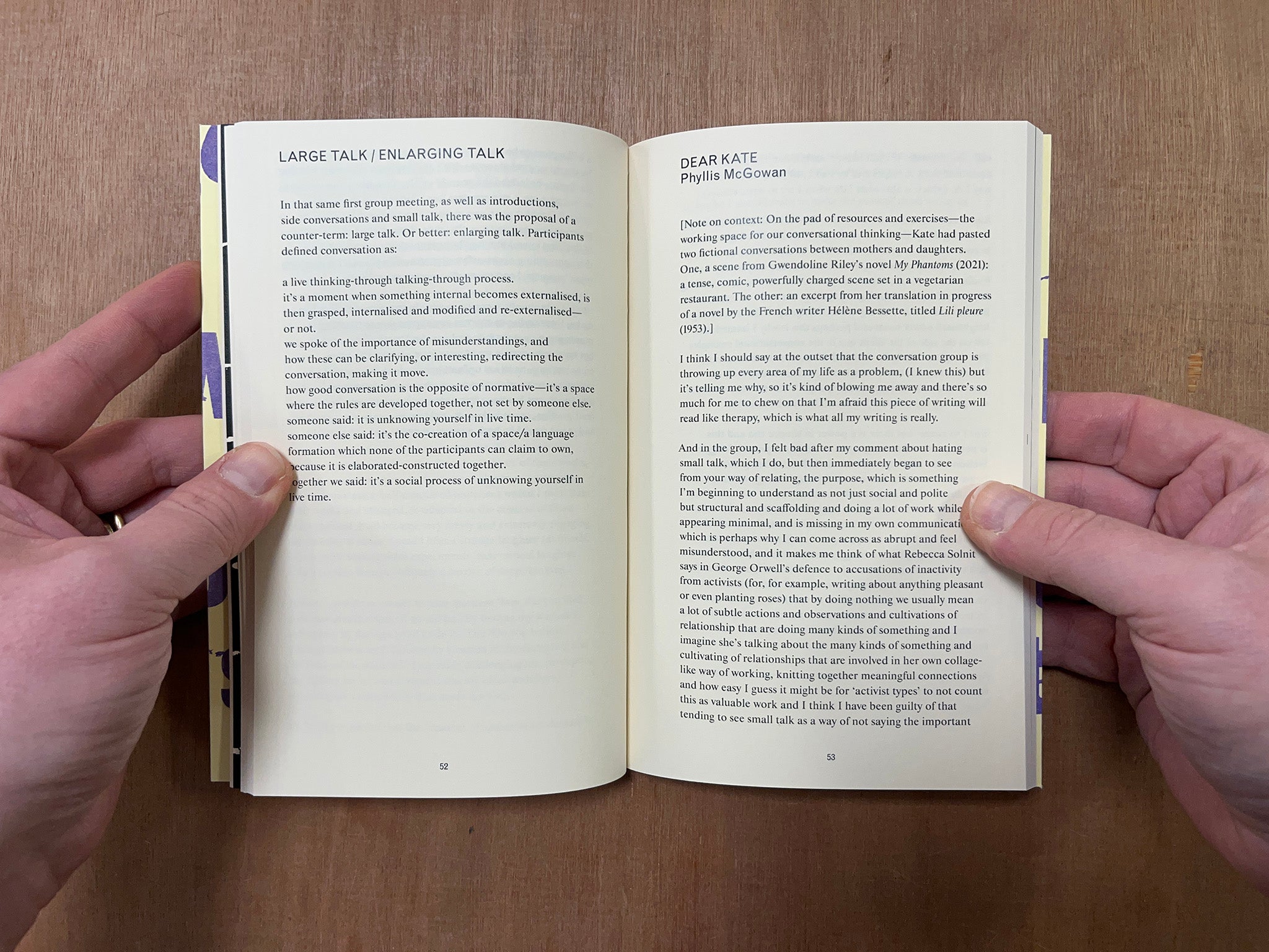 WORK ON CONVERSATION... by Kate Briggs & Laura Haynes