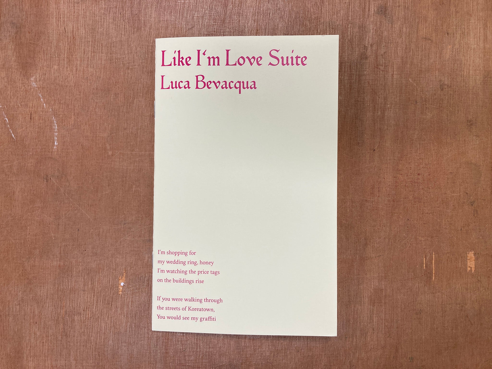 LIKE I'M LOVE SUITE by Luca Bevacqua