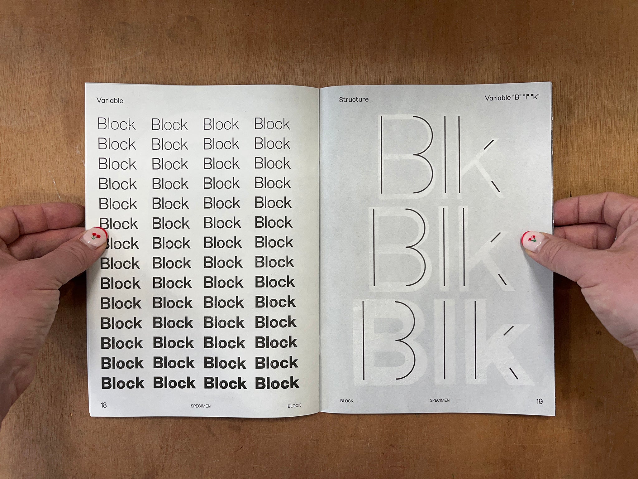 BLOCK TYPE SPECIMEN by Nikos Ho