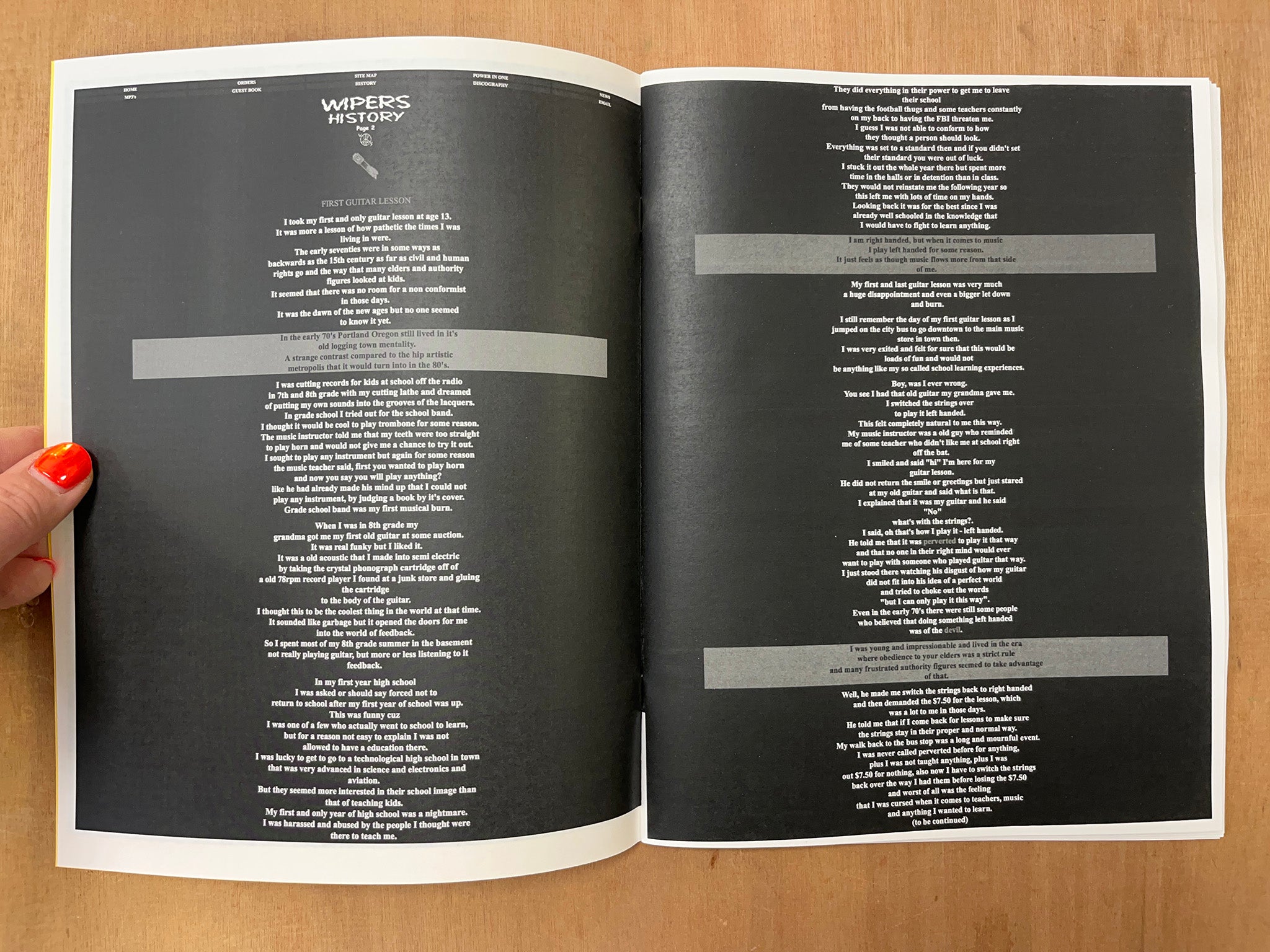 THE WIPERS WEBSITE ARCHIVE 1998 – 2001