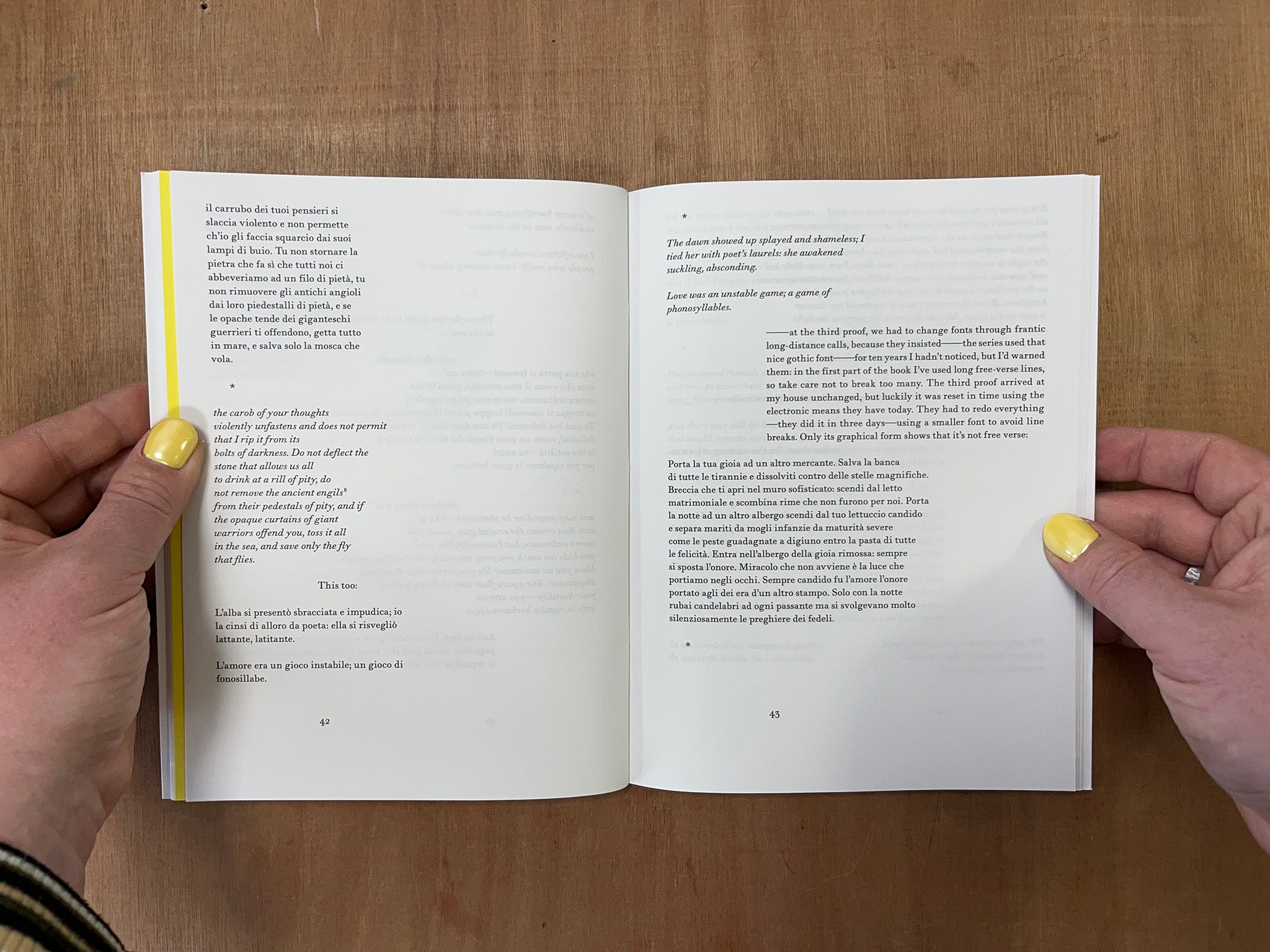 THE YELLOW PAPERS 7: DELIRIOUS VERSE by Amelia Rosselli
