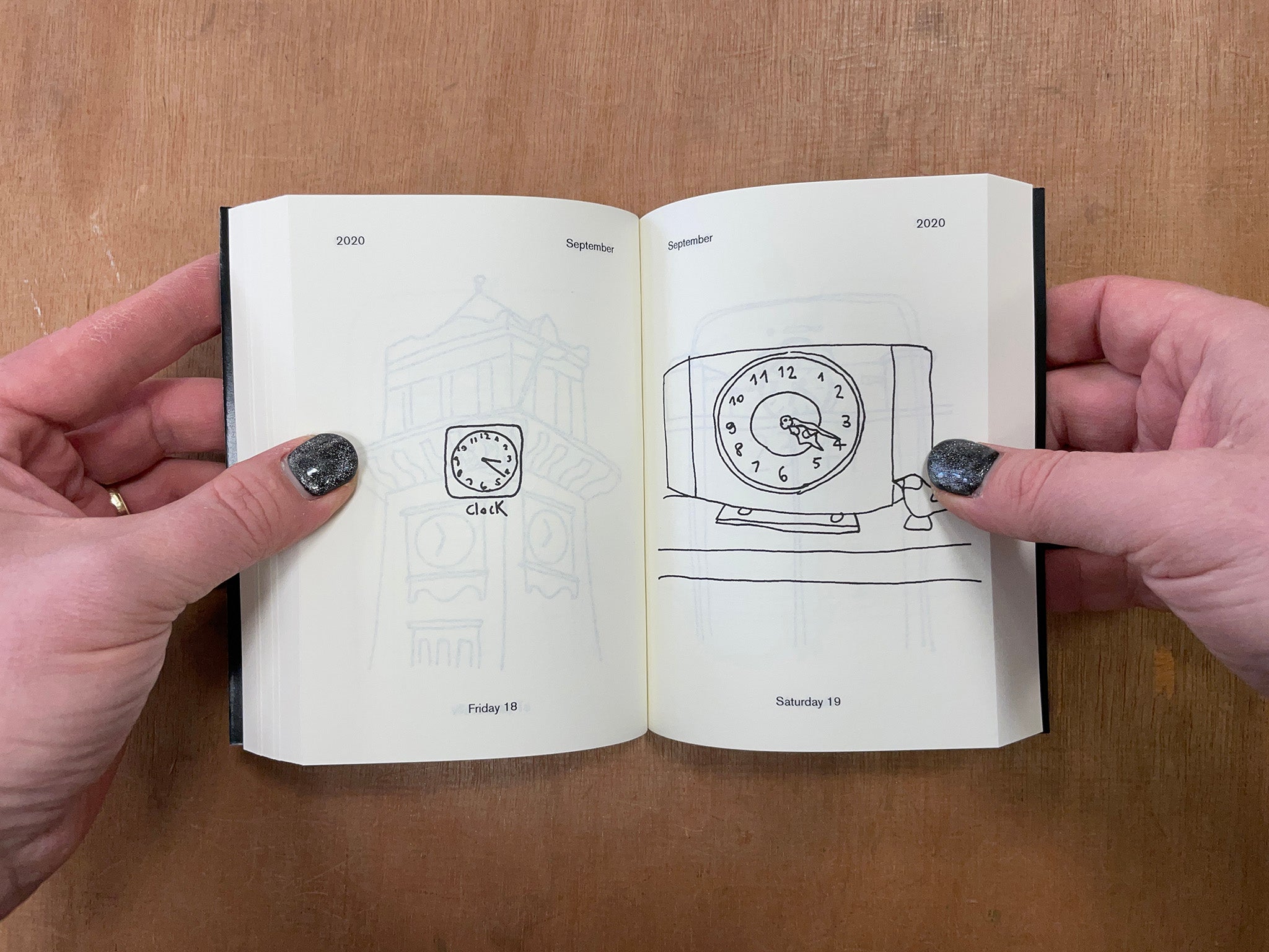 ONE MINUTE CLOCK DRAWINGS by Eleonora Marton