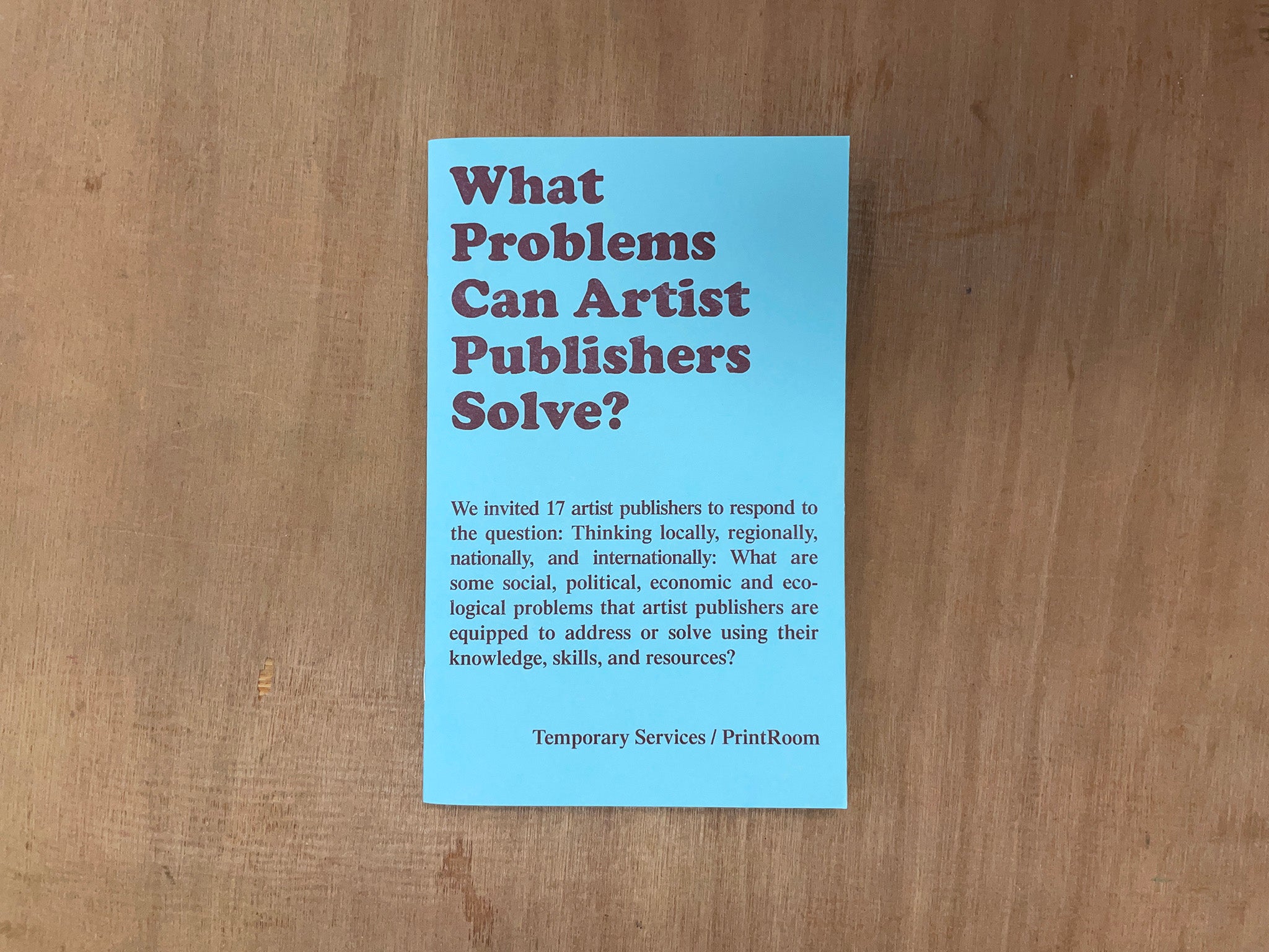 WHAT PROBLEMS CAN ARTIST PUBLISHERS SOLVE? by Various Artists