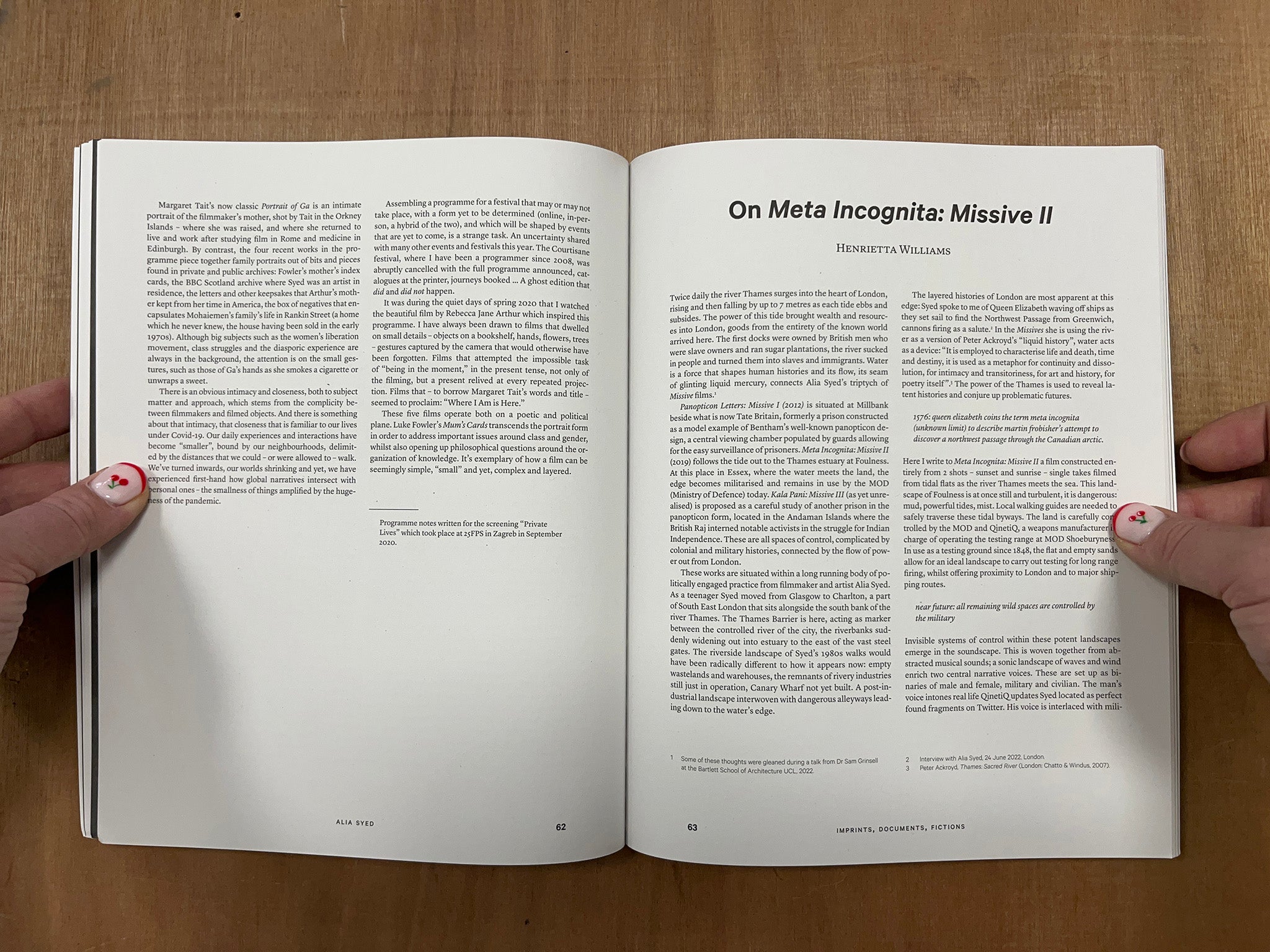 ALIA SYED: IMPRINTS, DOCUMENTS, FICTIONS Edited by María Palacios Cruz