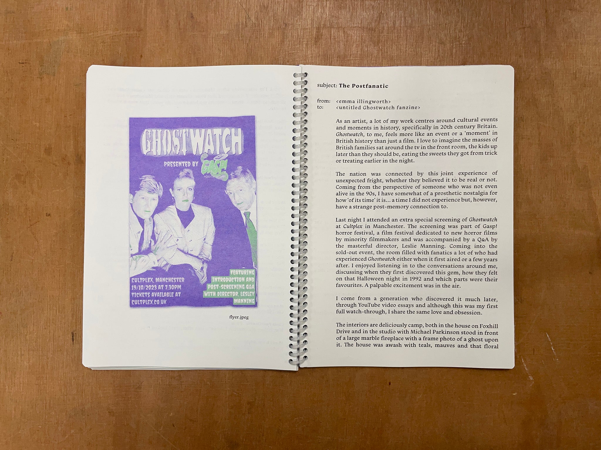 UNTITLED GHOSTWATCH FANZINE by George Gibson & Chris Paul Daniels