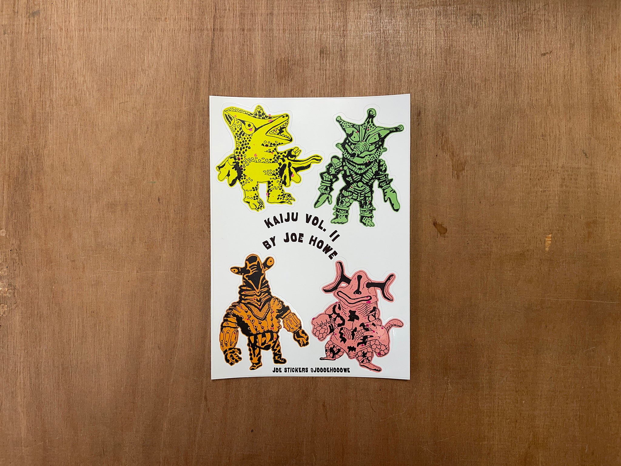 KAIJU VOL. 2 STICKER SHEET by Joe Howe