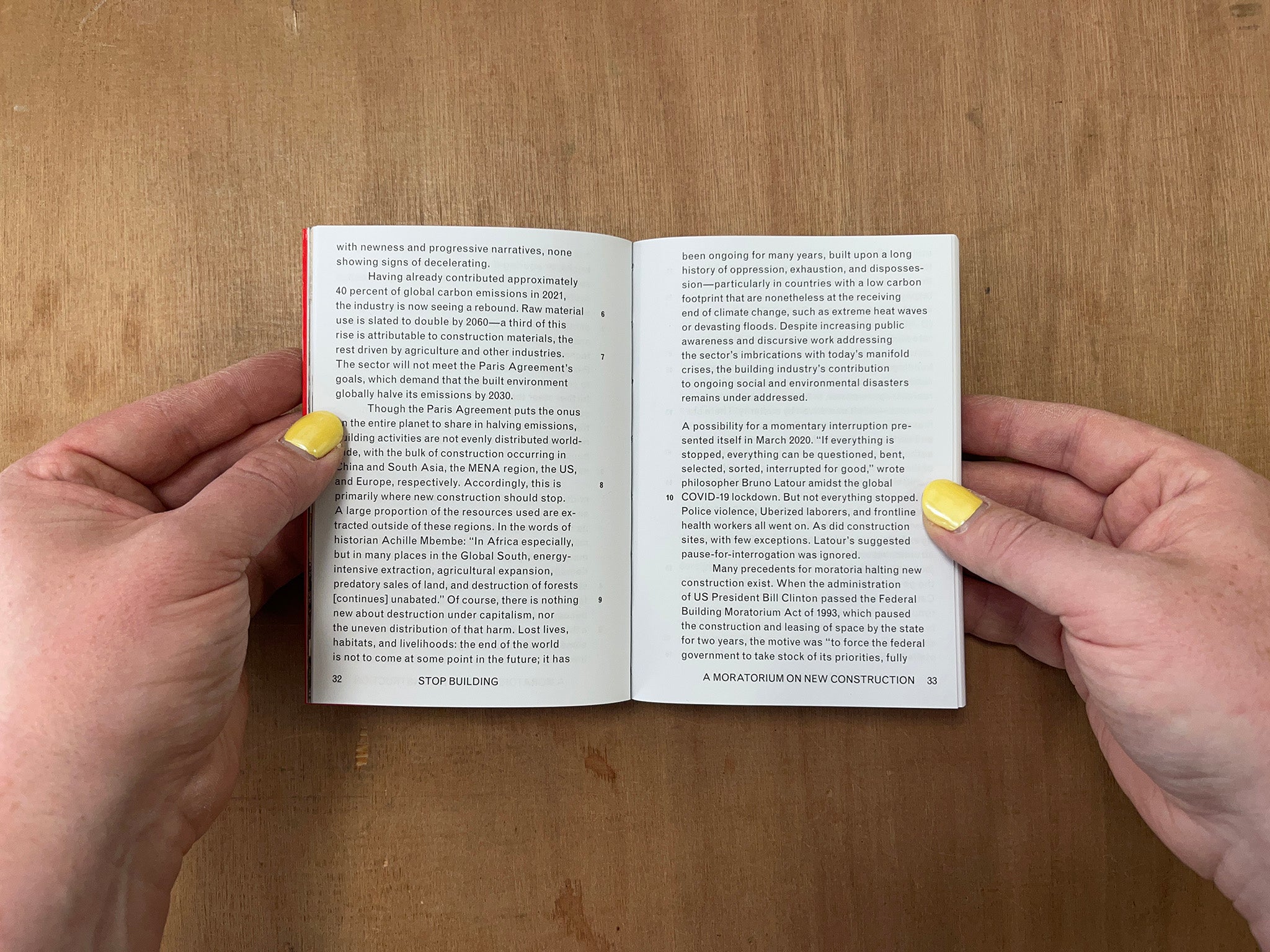 A MORATORIUM ON NEW CONSTRUCTION by Charlotte Malterre-Barthes