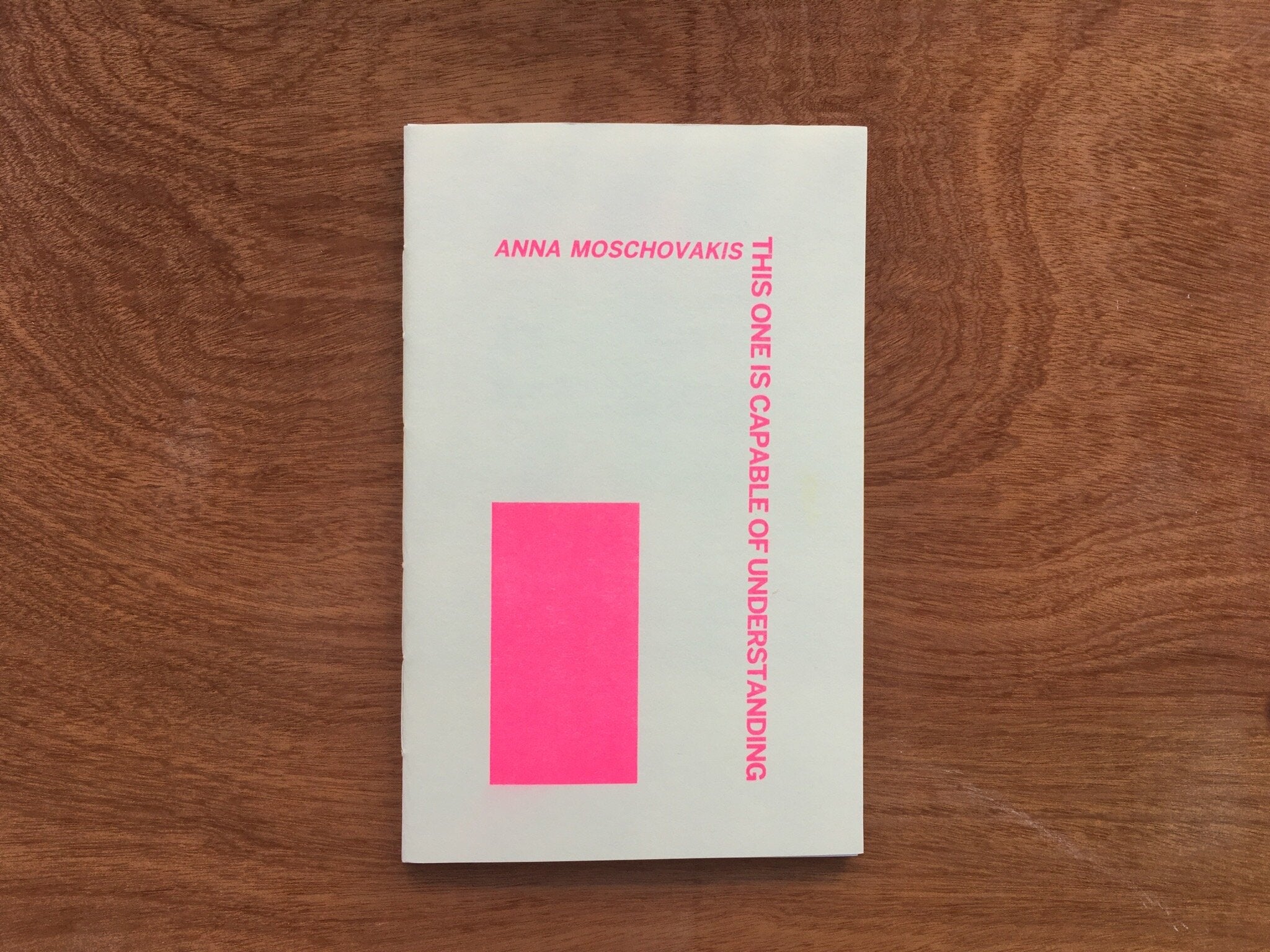 AT SOME POINT I BECAME (A FICTION)/THIS ONE IS CAPABLE OF UNDERSTANDING by Anna Moschovakis
