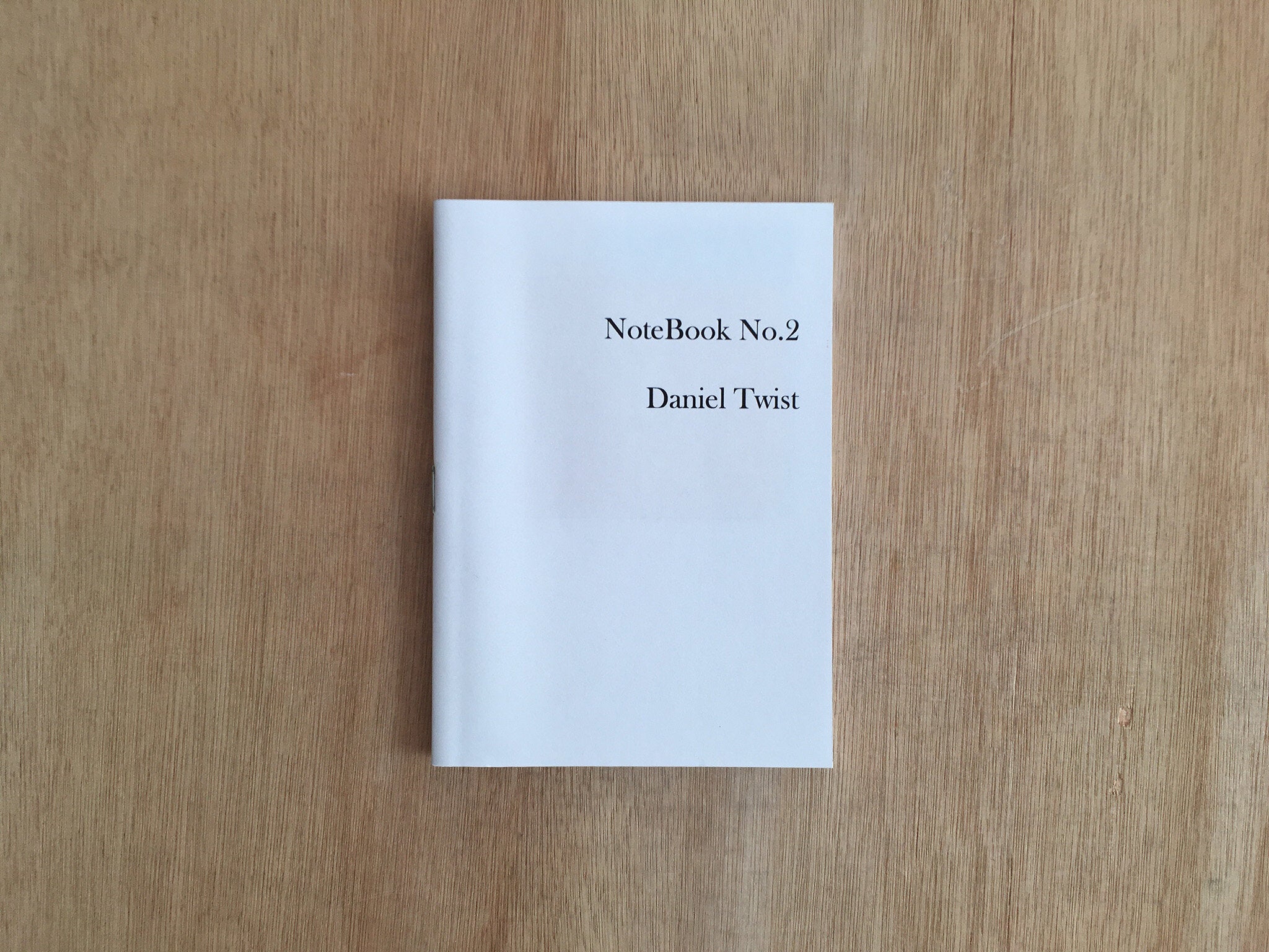 NOTEBOOK NO. 2 by Daniel Twist