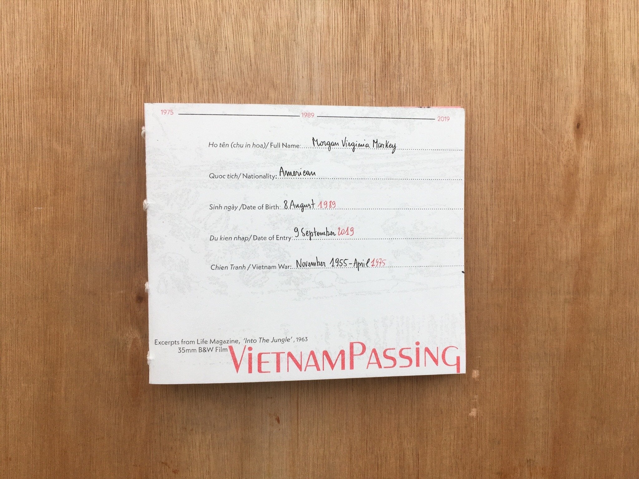 VIETNAM PASSING by Morgan Markey