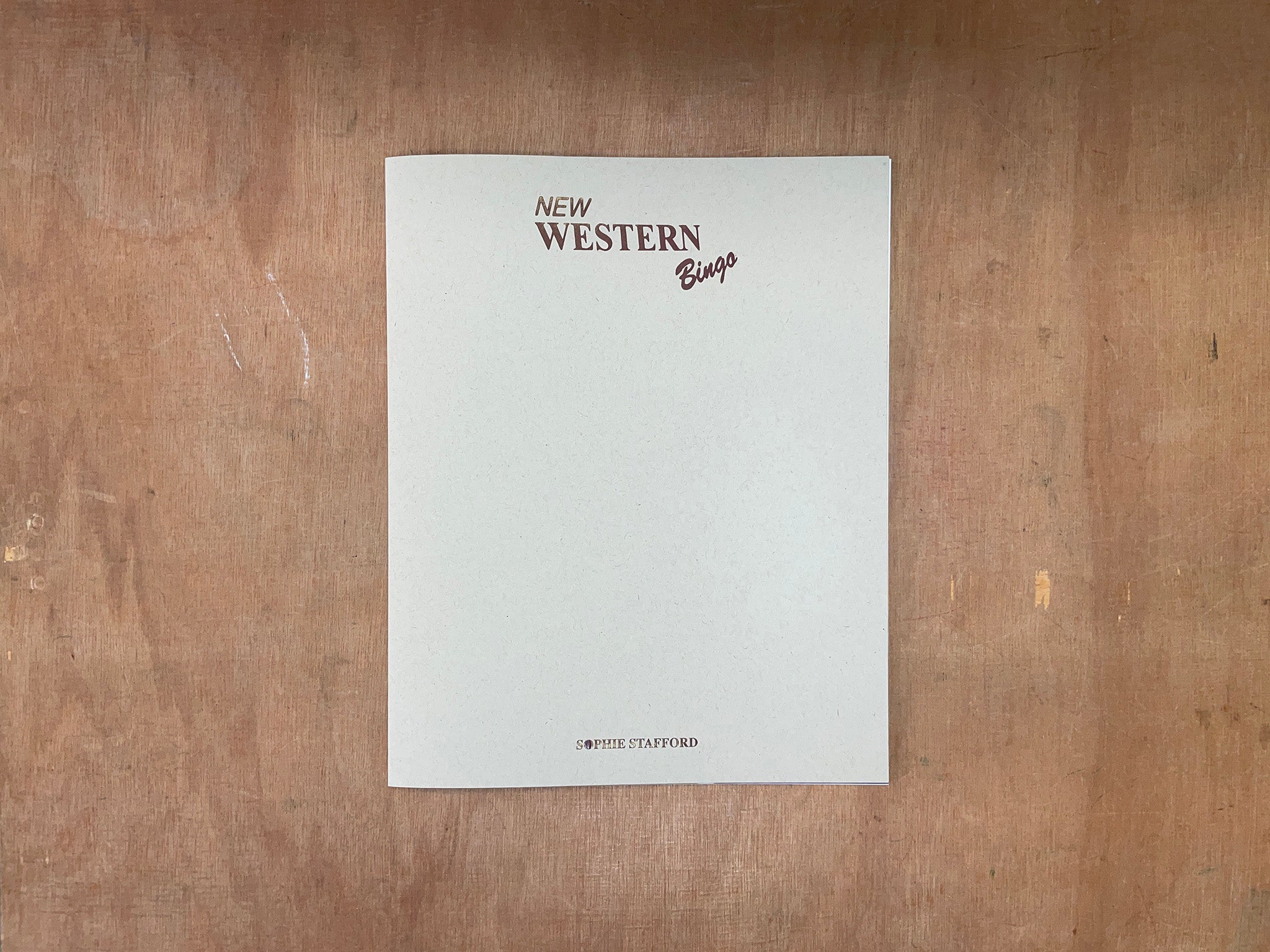 NEW WESTERN BINGO by Sophie Stafford