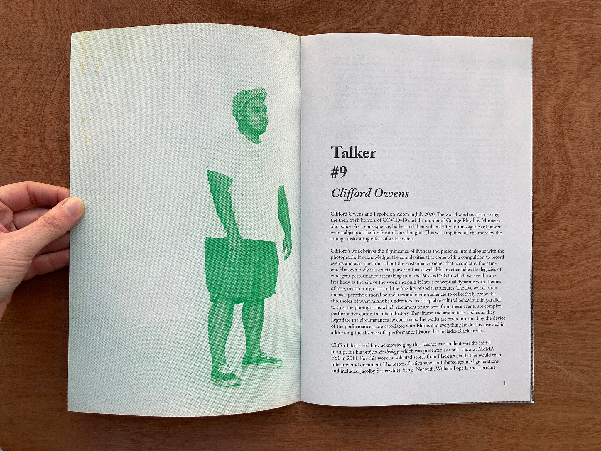 TALKER #9: CLIFFORD OWENS by Giles Bailey
