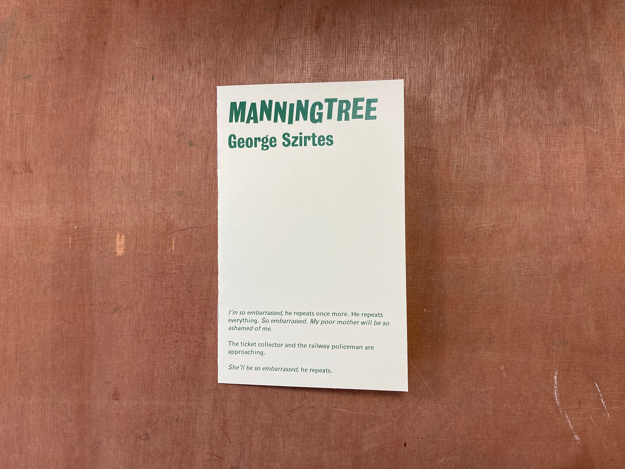 MANNINGTREE by George Szirtes