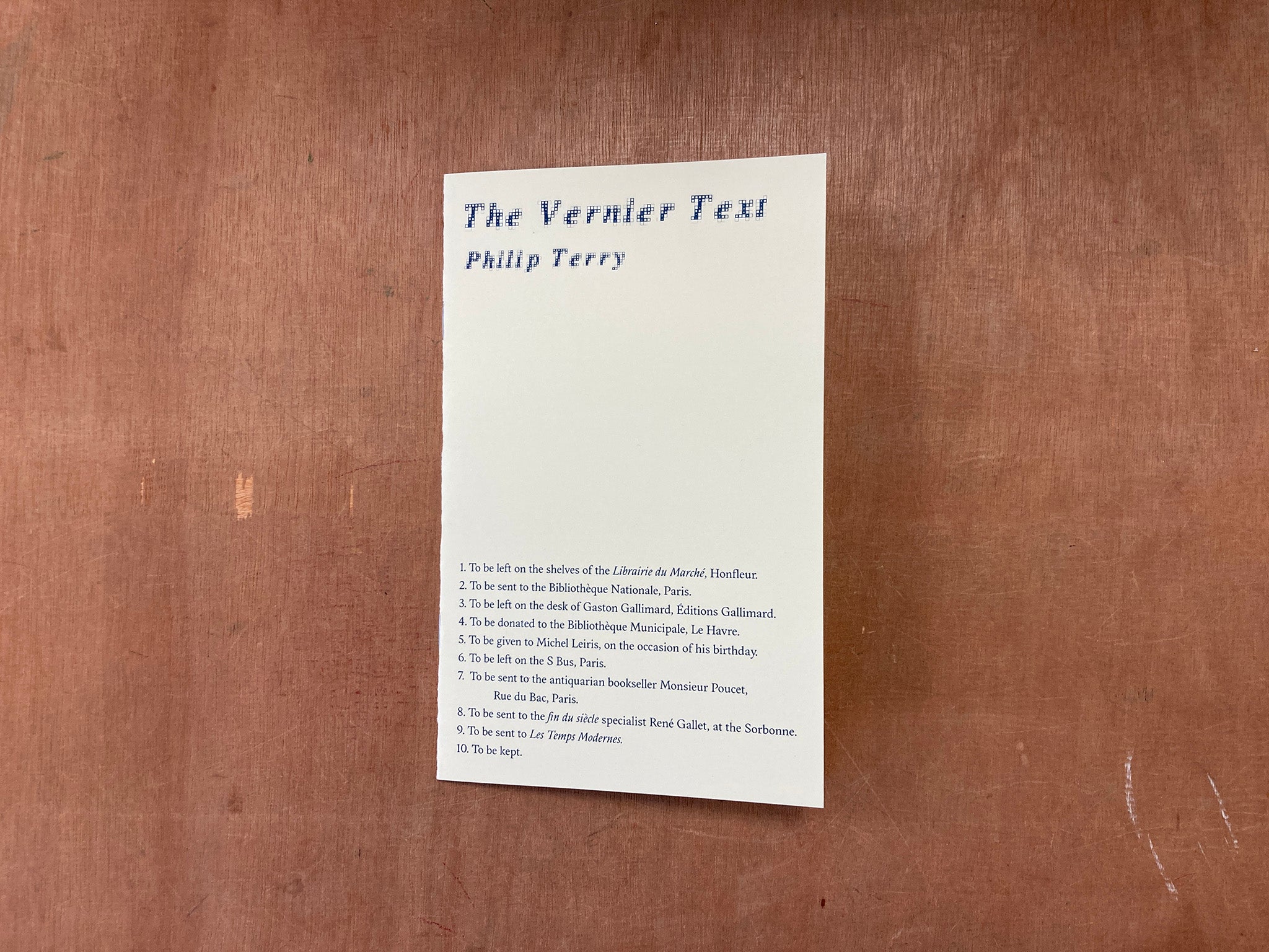 THE VERNIER TEXT by Philip Terry