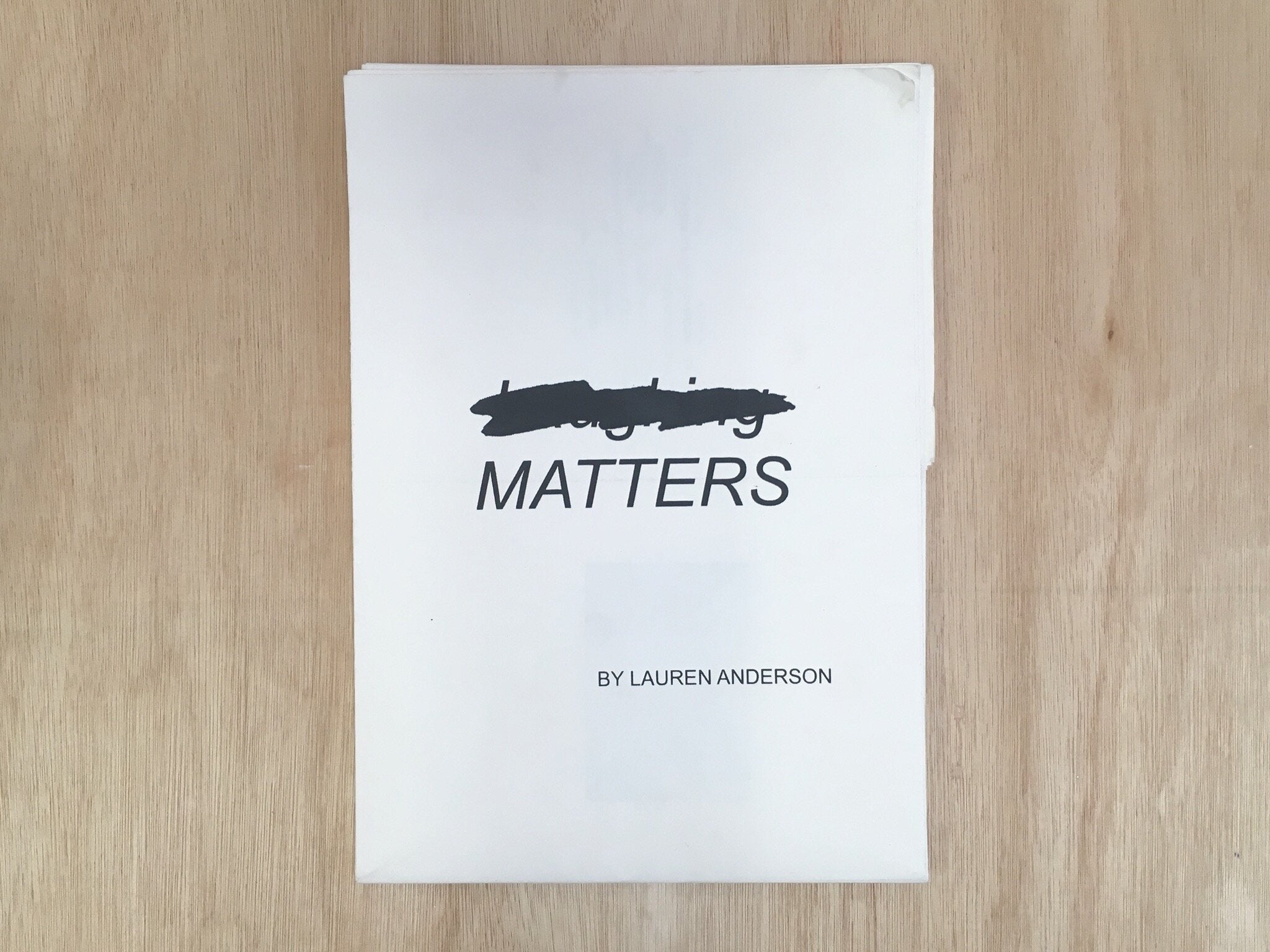 MATTERS  by Lauren Anderson