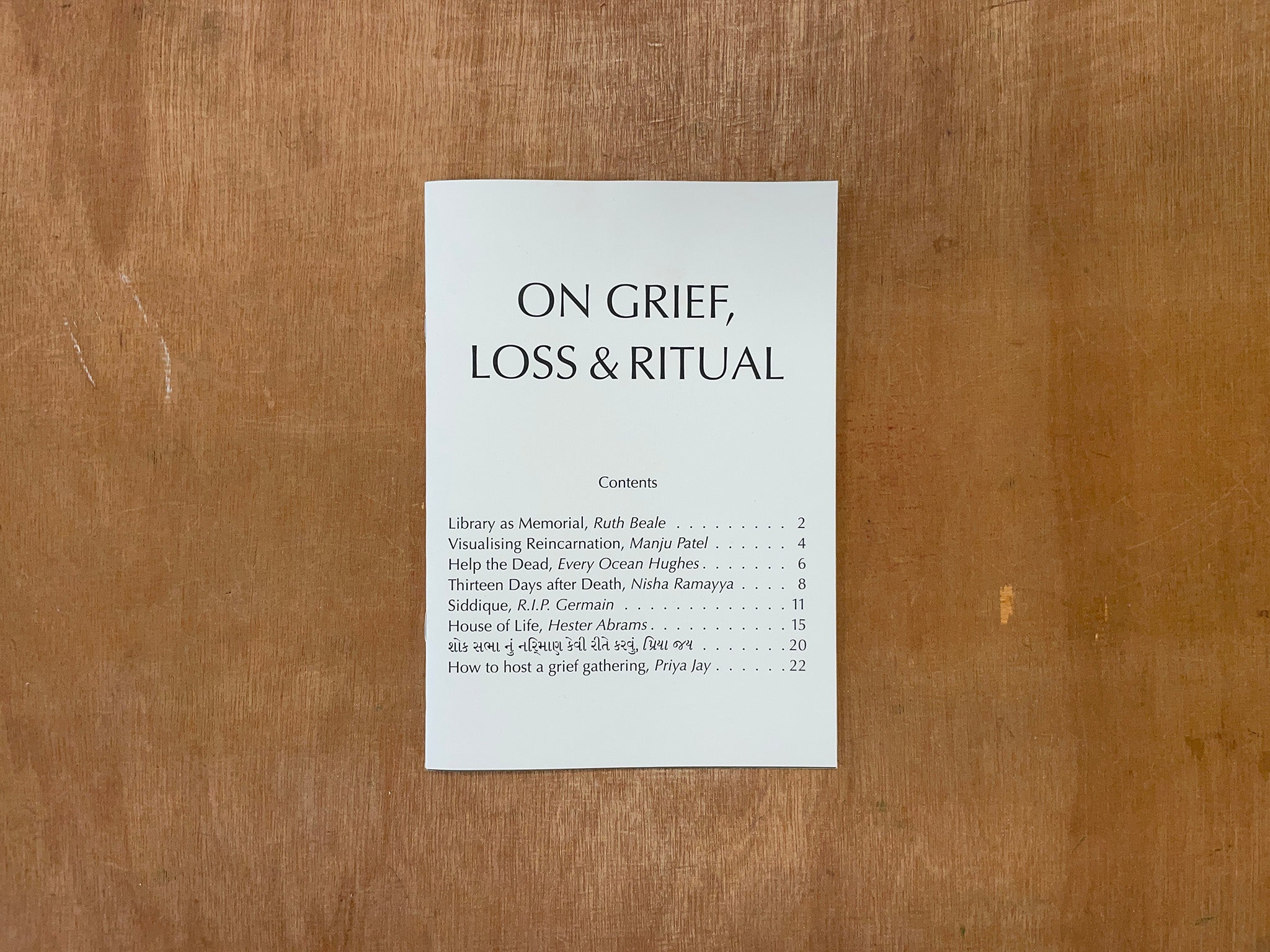 ON GRIEF, LOSS & RITUAL Edited by Ruth Beale