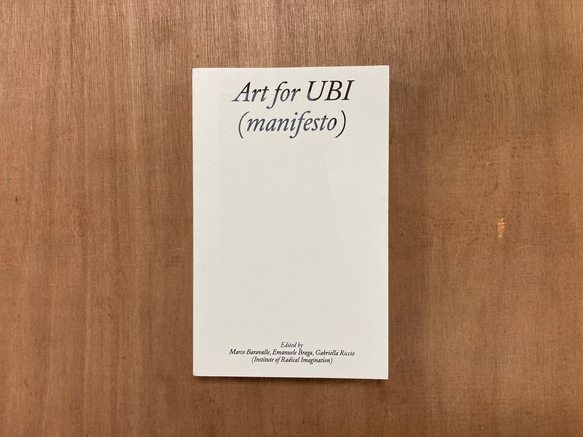 ART FOR UBI (MANIFESTO)