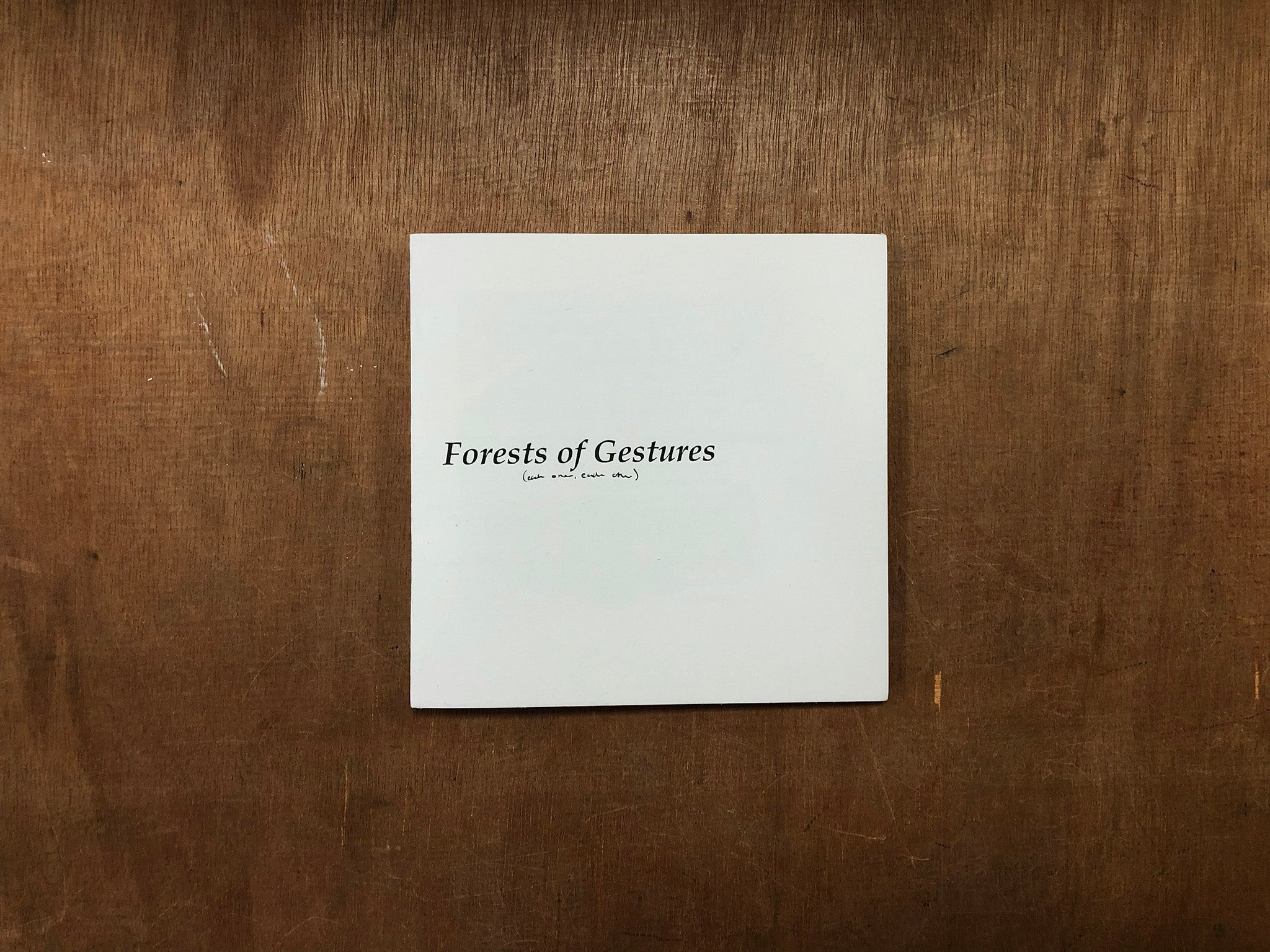 FORESTS OF GESTURES (EACH OTHER, EACH OTHER) by Samantha Jackson