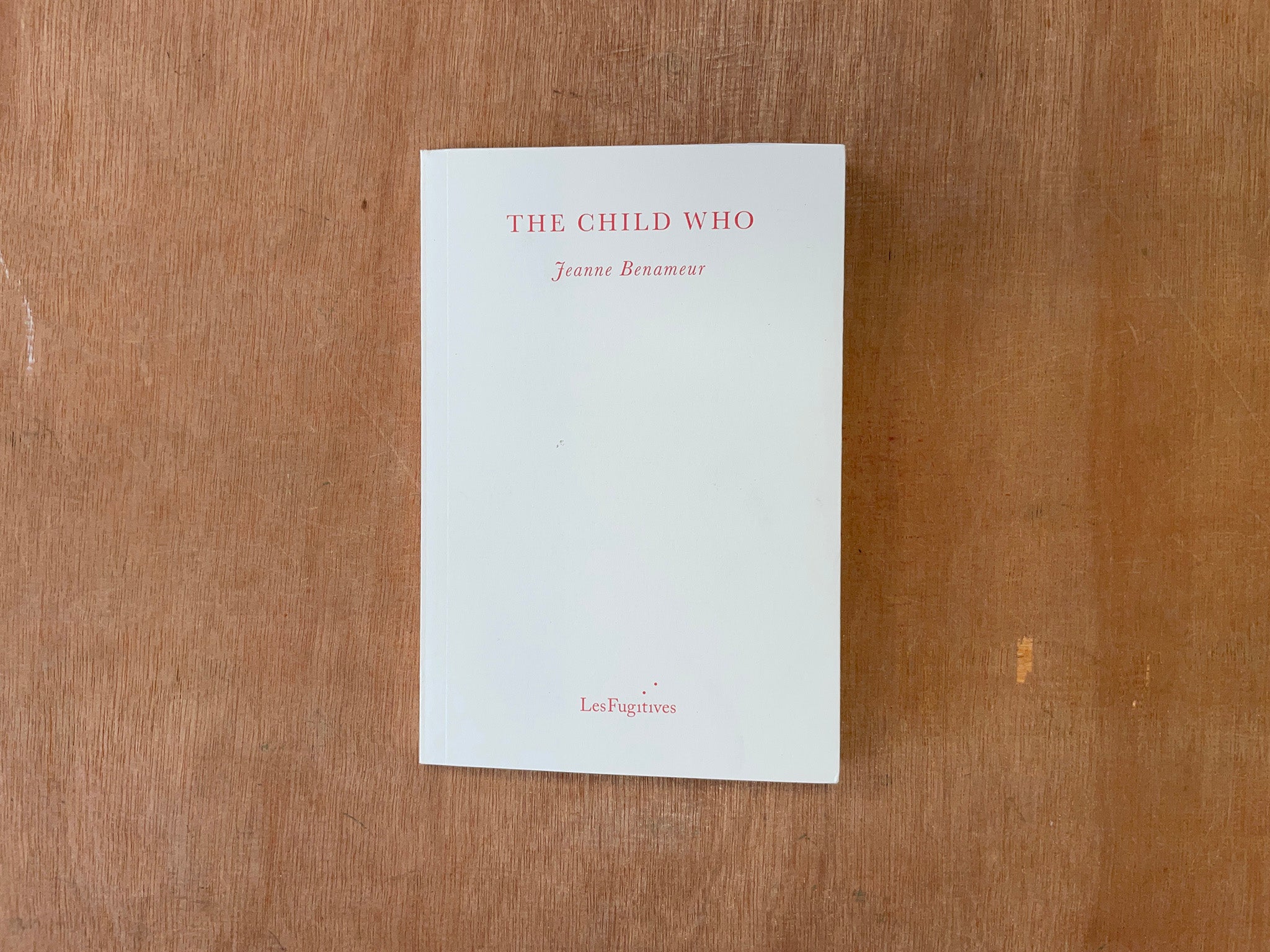 THE CHILD WHO by Jeanne Benameur