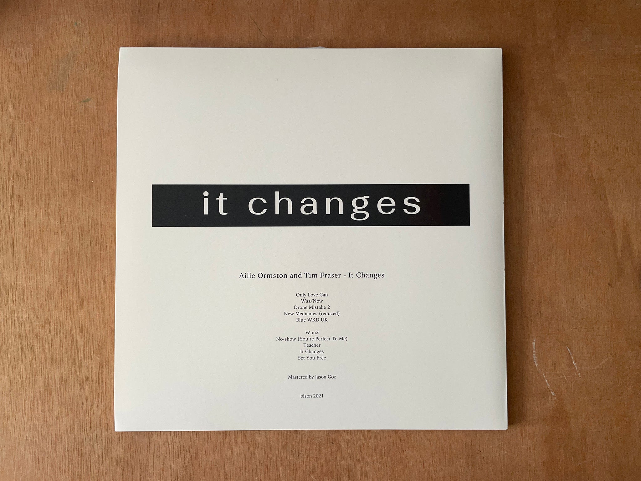 IT CHANGES by Ailie Ormston And Tim Fraser