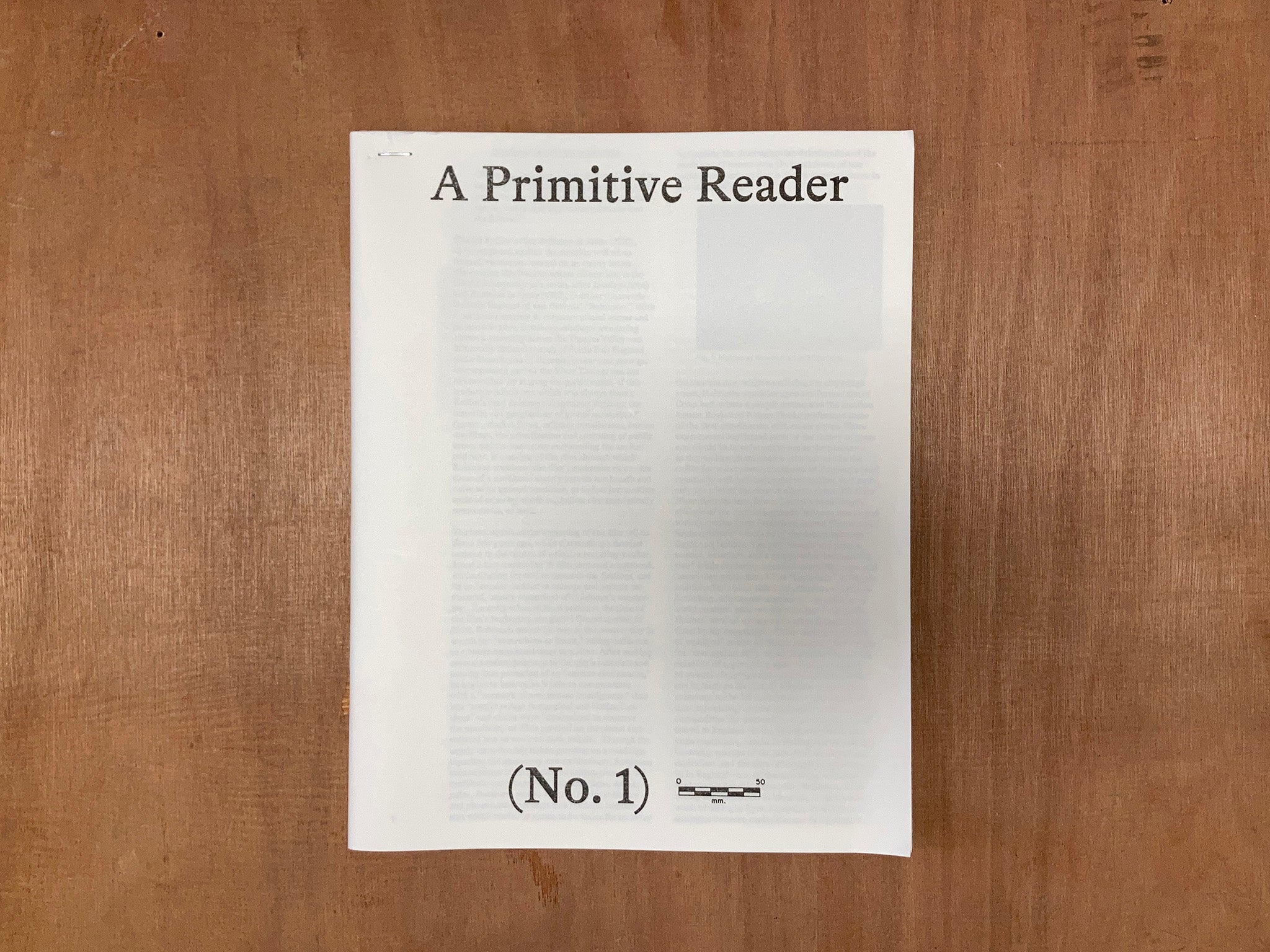 A PRIMITIVE READER (NO. 1) by Jacob Lindgren