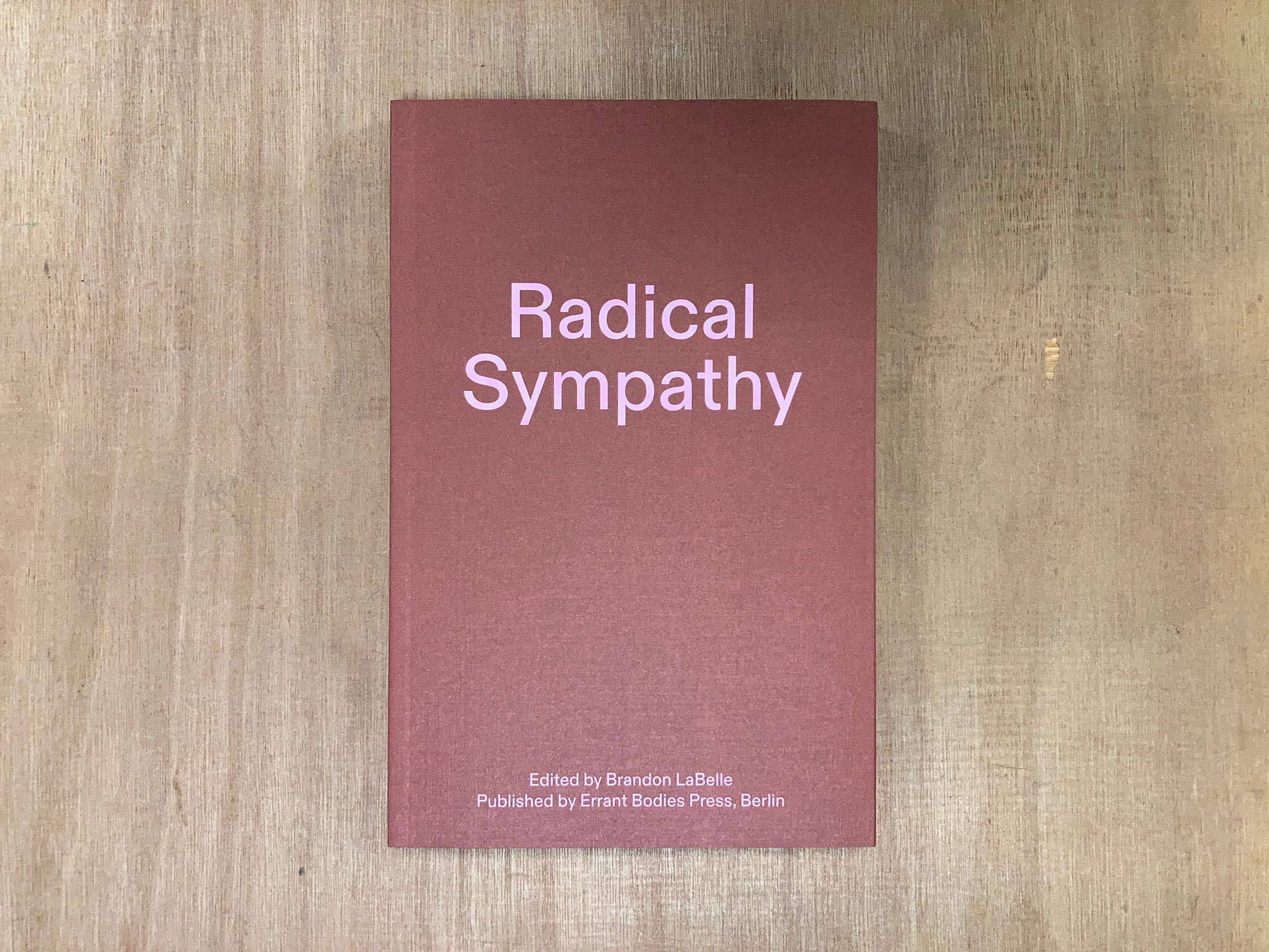 RADICAL SYMPATHY edited by Brandon LaBelle