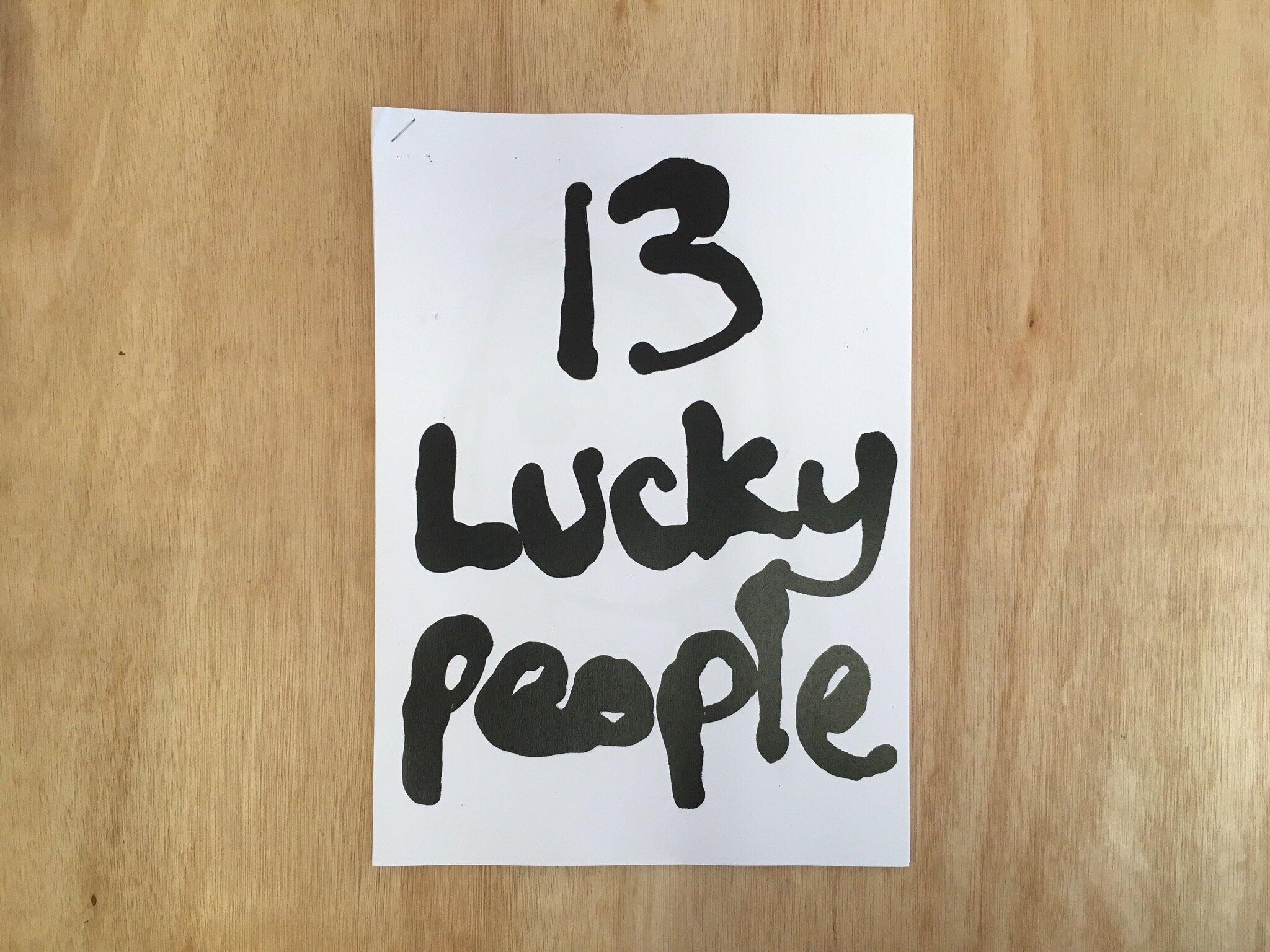 13 LUCKY PEOPLE by Owen Piper