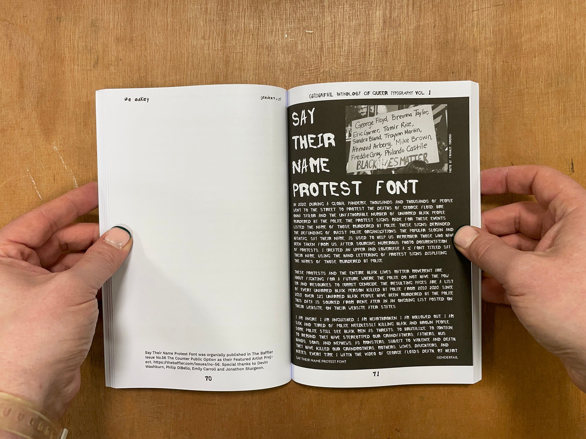 GENDERFAIL ANTHOLOGY OF QUEER TYPOGRAPHY VOL. 1 by Be Oakley with Paul Soulellis